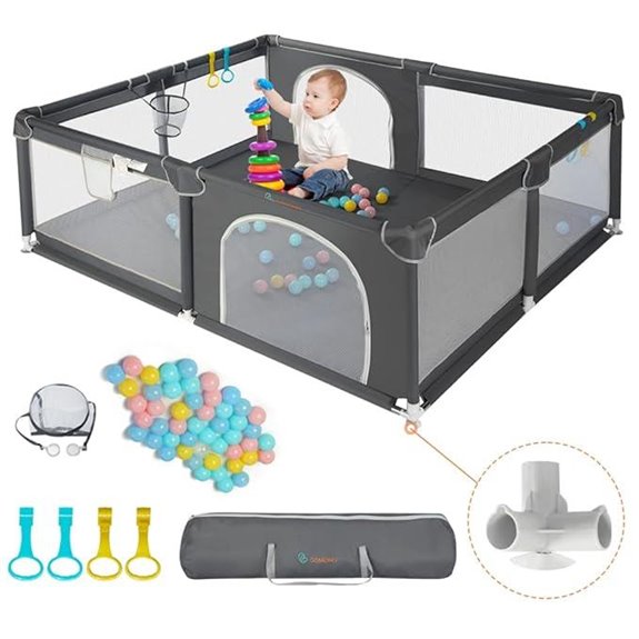 COMOMY Large Baby Playpen Indoor & Outdoor Safe Fence