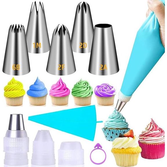 Suuker Large Stainless Steel Cake Decorating Tips Set
