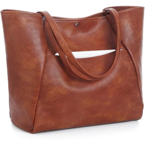 Large Vegan Leather Tote Bag for Women