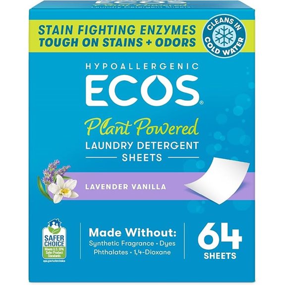 ECOS Vegan Laundry Detergent Sheets Lavender Vanilla
