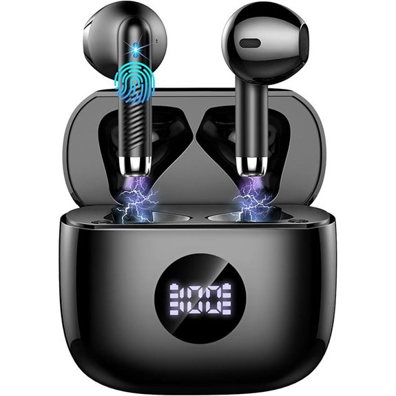 Wireless Bluetooth Earbuds with LED Display and Noise Cancelling