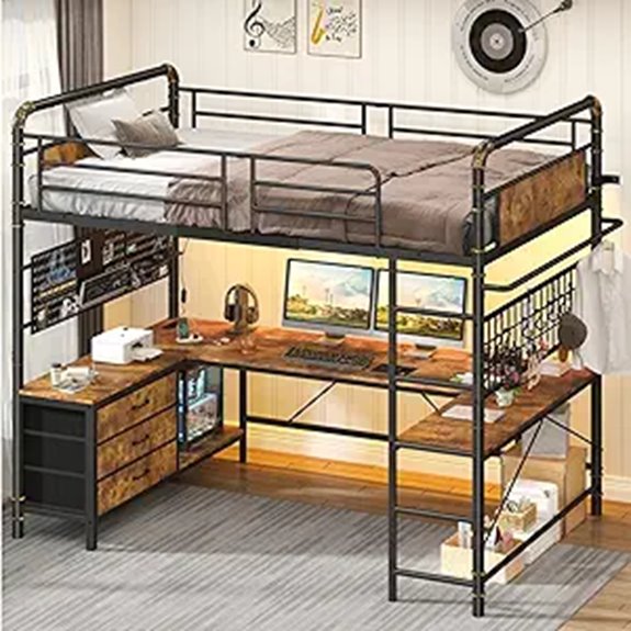 loft bed with desk