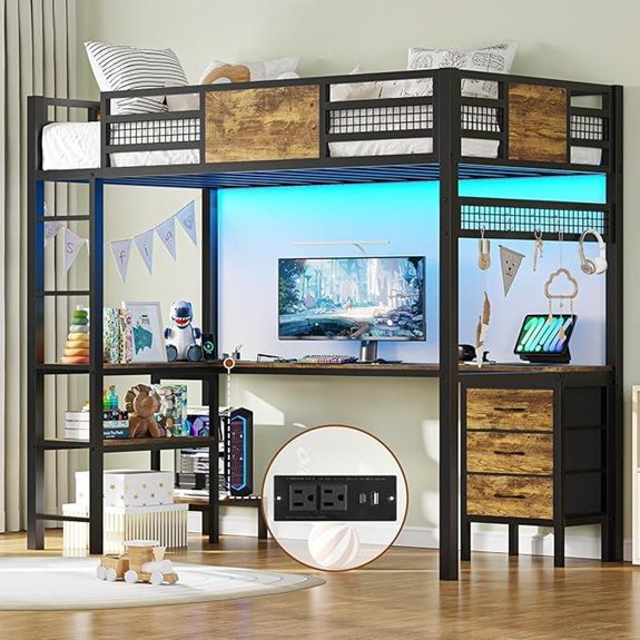 loft bed with storage