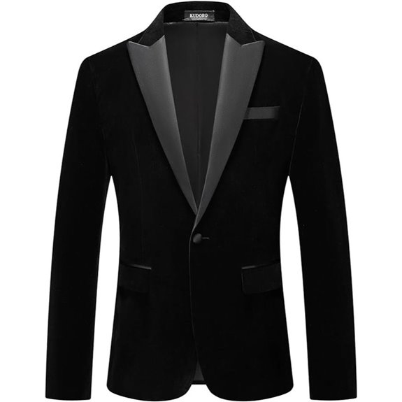 Men's Velvet Slim Fit Tuxedo Blazer for Weddings