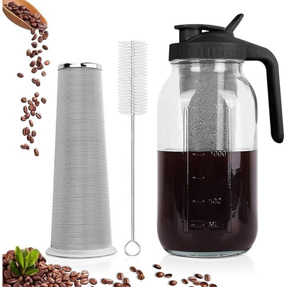 Cold Brew Coffee Maker with Mason Jar Pitcher