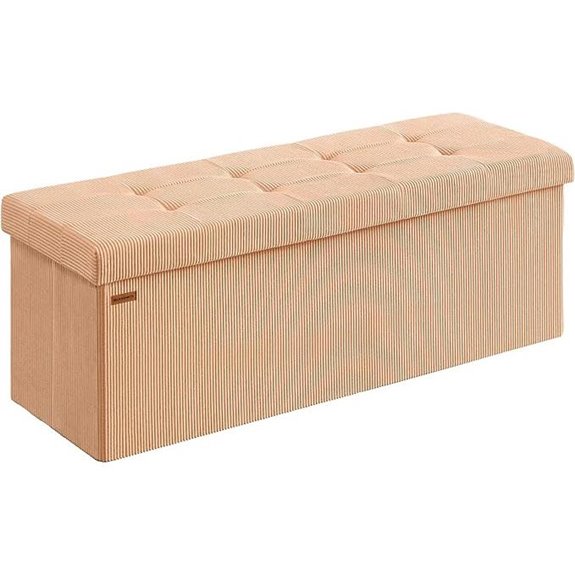 SONGMICS Mazie Storage Ottoman Bench 15x43 Inches