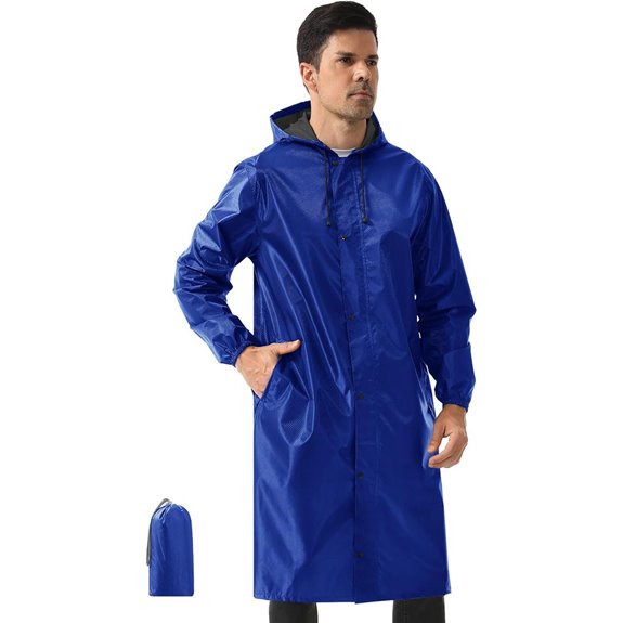 iCreek Men's Packable Waterproof Raincoat