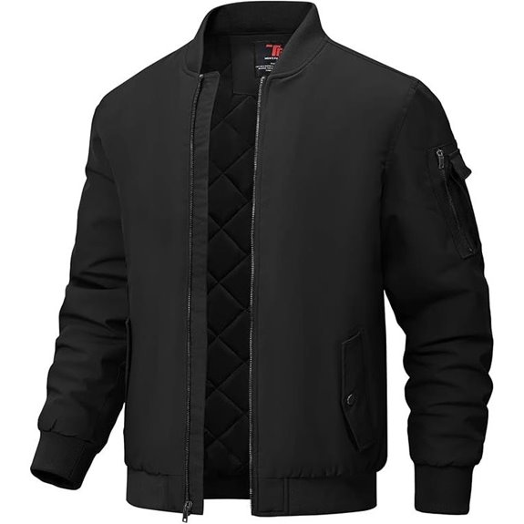 BGOWATU Men's Windproof Quilted Bomber Jacket