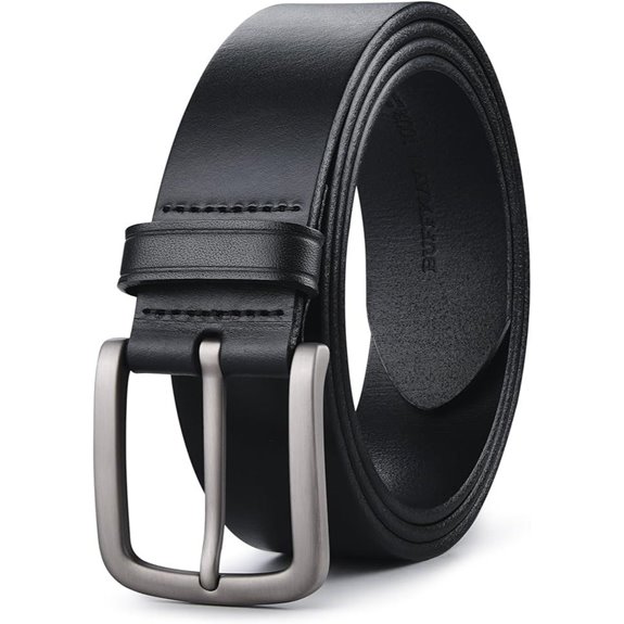 Buffway Men's Leather Belt 1.5 Handmade Top-Grain Leather