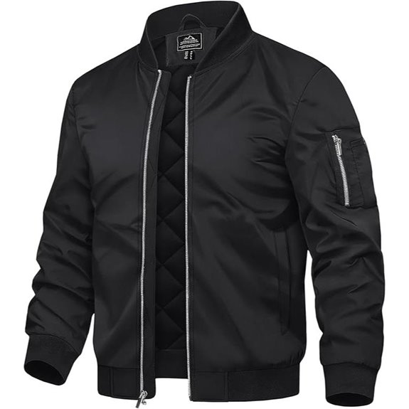 TACVASEN Men's Quilted Water-Resistant Bomber Jacket