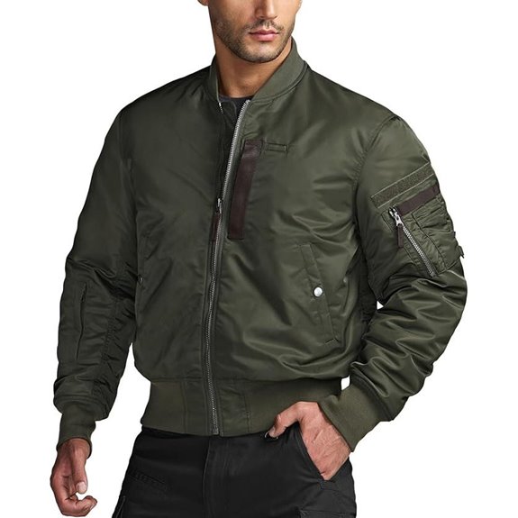 CQR Men's Casual Bomber Jacket with Pockets