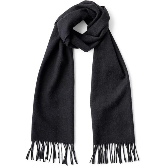 Fishers Finery Men's 100% Pure Cashmere Winter Scarf; 2-Ply Ultra Plush