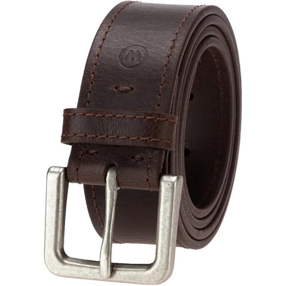 Wrangler Men’s Leather Belt Country Casual Every Day Belt for Jeans