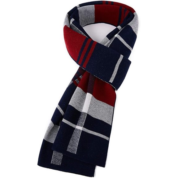 KEECOW Mens Merino Wool Winter Scarf Classic Warm Soft Thick Long