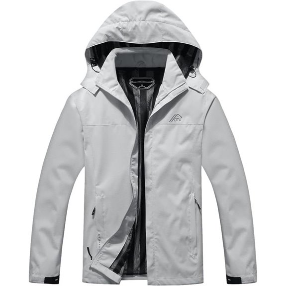 OTU Men's Waterproof Hooded Rain Jacket