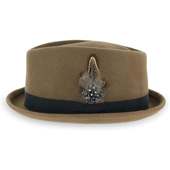 Belfry Crushable Wool Porkpie Fedora Hat Men