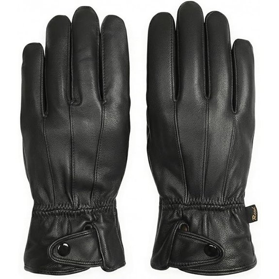 REED Men's Leather Warm Lined Driving Gloves