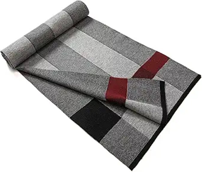Merino Wool Tartan Men’s Winter Scarf with Gift Box