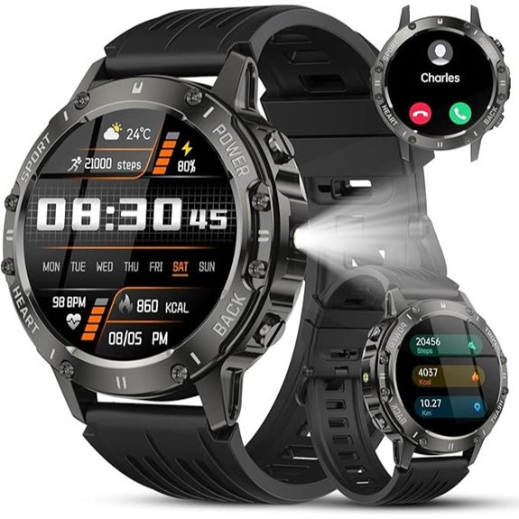 Military Smart Watch for Men with Call Function