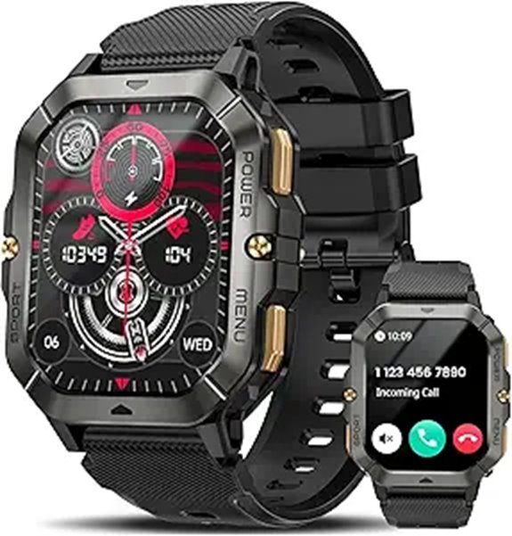 Military Smart Watch for Men with Calls & Fitness Tracking