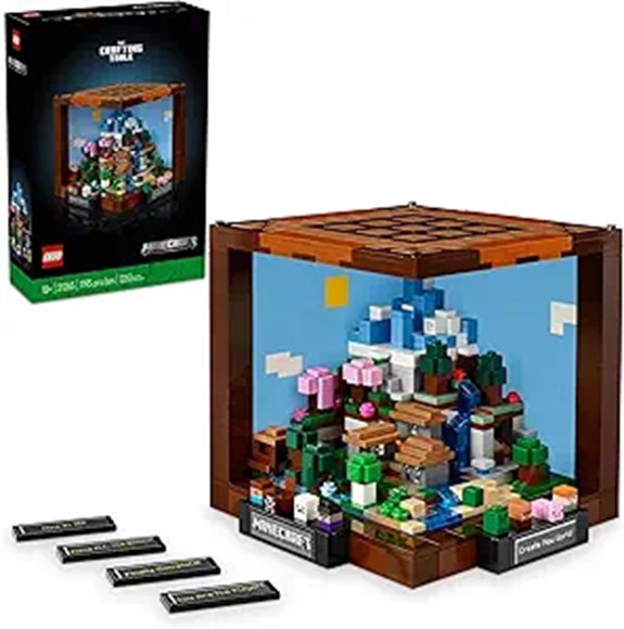 minecraft lego crafting set