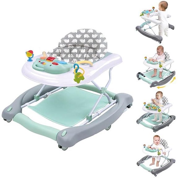 5-in-1 Baby Walker with Activity Center and Bouncer