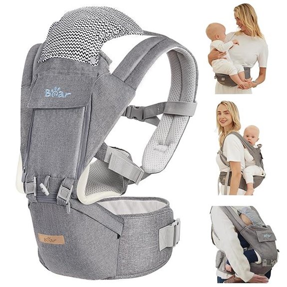 Bear 6-in-1 Baby Carrier with Hip Seat and Support