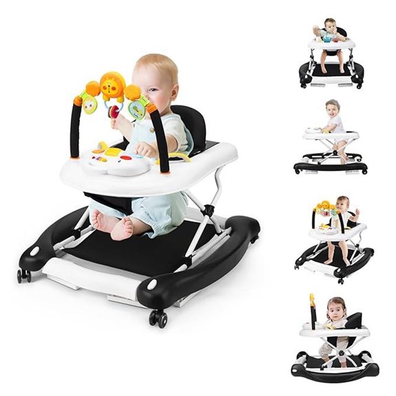 5-in-1 Baby Walker with Bouncer and Feeding Tray