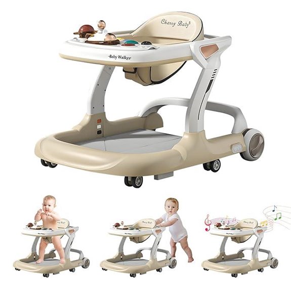 Baby Walker with Music Lights & Adjustable Heights