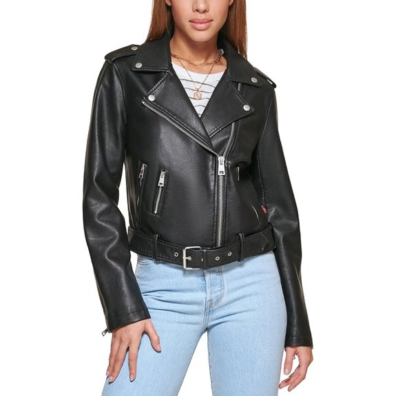 Levi's Womens The Belted Faux Leather Moto Jacket (Regular & Plus Size)