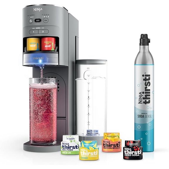Ninja Thirsti Soda Maker with Flavored Water Drops