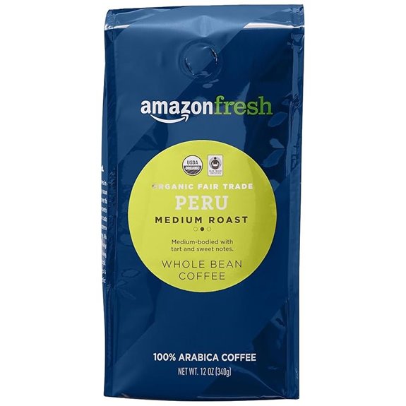 Amazon Fresh Organic Peru Whole Bean Coffee