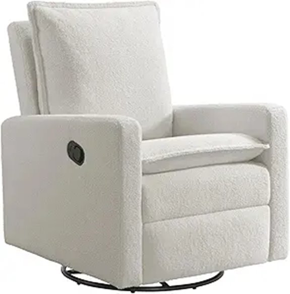 Oxford Baby Upholstered Glider Recliner with Swivel