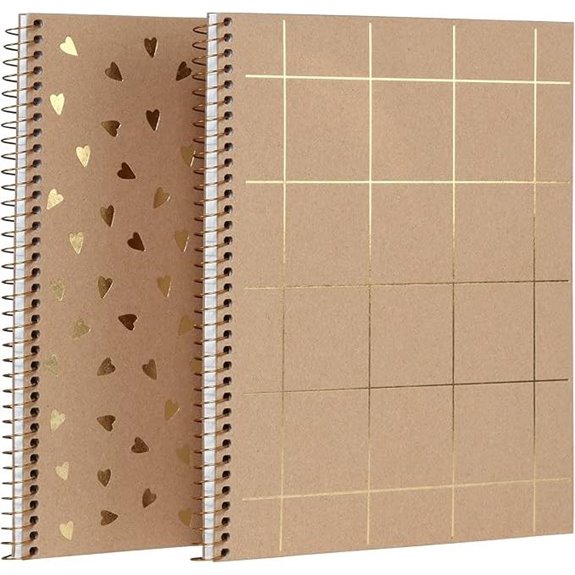 Oxford Recycled Spiral Notebooks 2 Pack Gold