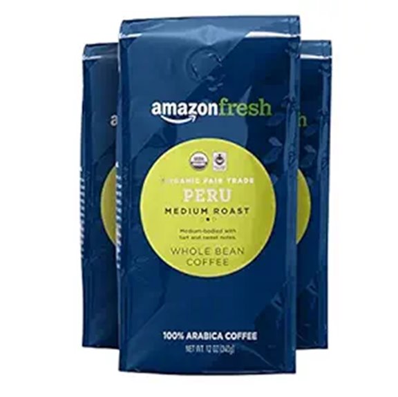 Organic Fair Trade Peru Coffee 12oz Pack of 3