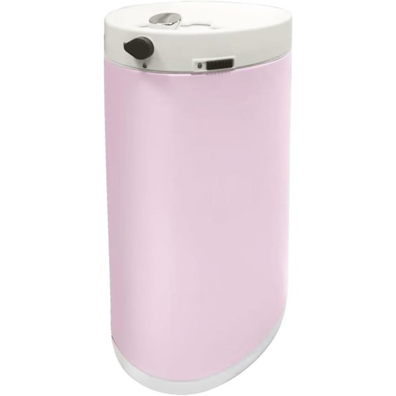 Pink Diaper Pail with Odor Control and Childproof Lock