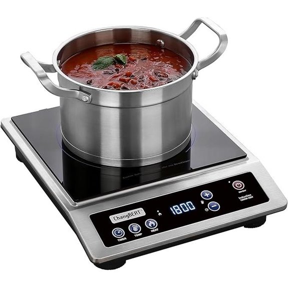 ChangBERT 1800W Portable Induction Cooktop with Timer
