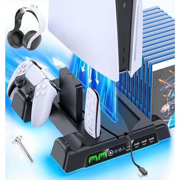 PS5/Slim/Pro Cooling Stand & Controller Charger