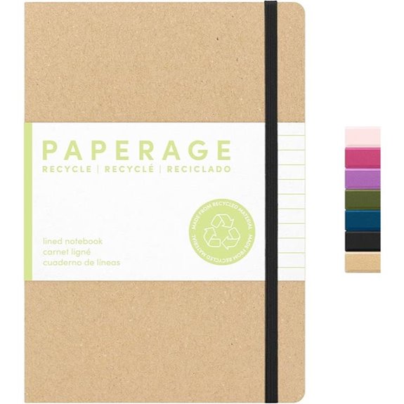 PAPERAGE Recycled Kraft Notebook 160 Pages Hardcover