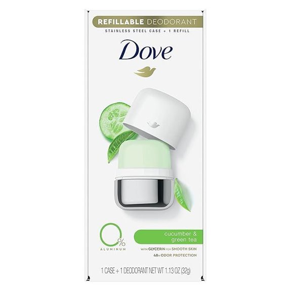 Dove Refillable Deodorant Kit for Women Cucumber & Green Tea