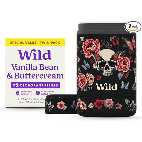 Wild Refillable Deodorant Starter Kit with Skull Case