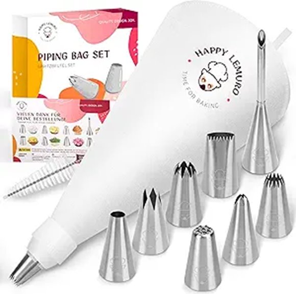 Reusable Piping Bags & Tips Set for Cake Decorating