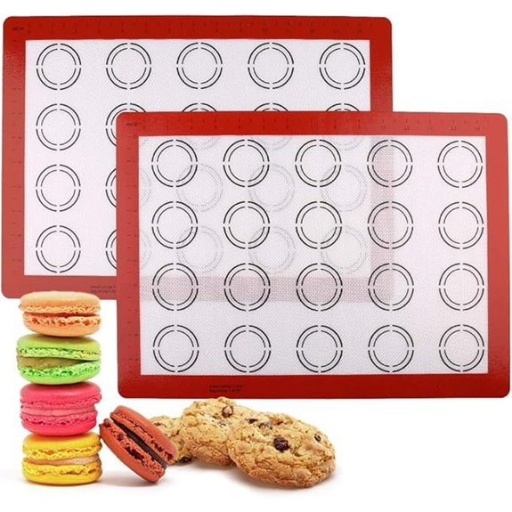 LotFancy Silicone Baking Mat 2-Pack Reusable Non-Stick