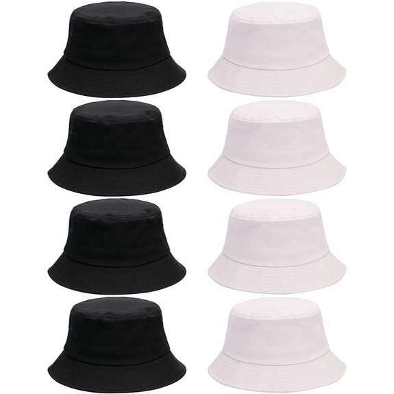 8 Pack Reversible Cotton Bucket Hats for Summer Outdoor