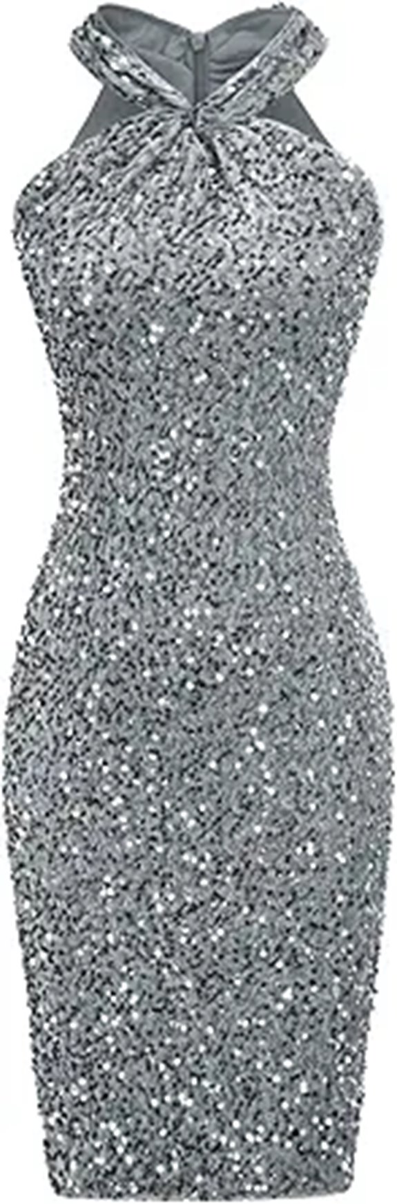 GRACE KARIN Sequin Sleeveless Glitter Bodycon Dress