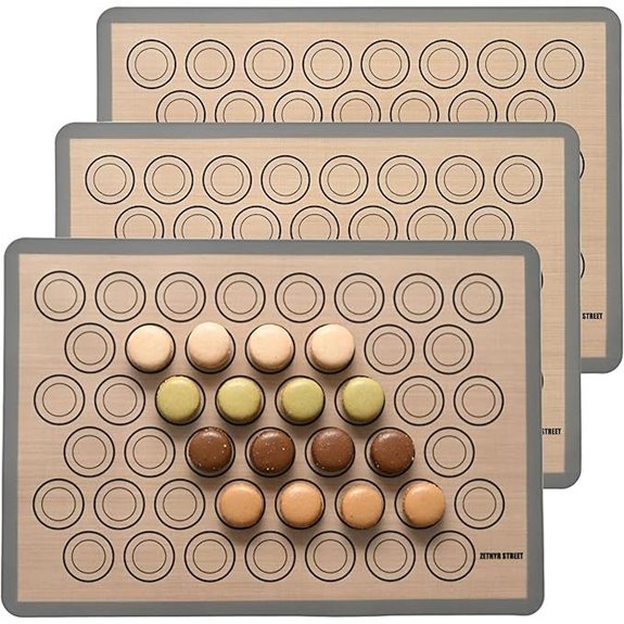 Macaron Silicone Baking Mats (3-Pack)