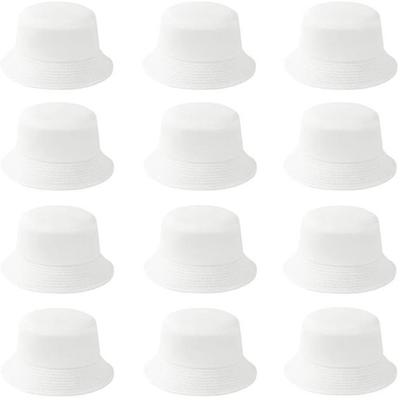 12-Piece Cotton Bucket Hat Set for Women & Men