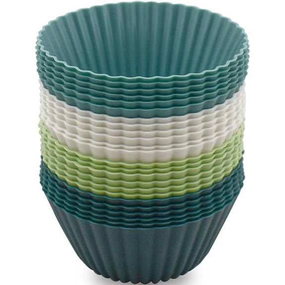 24 Pack Silicone Muffin Liners for Baking