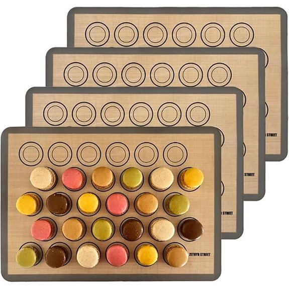 Macaron Silicone Baking Mats (4-Pack)