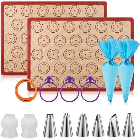 Angadona Silicone Macaron Baking Mats Kit (16pcs)
